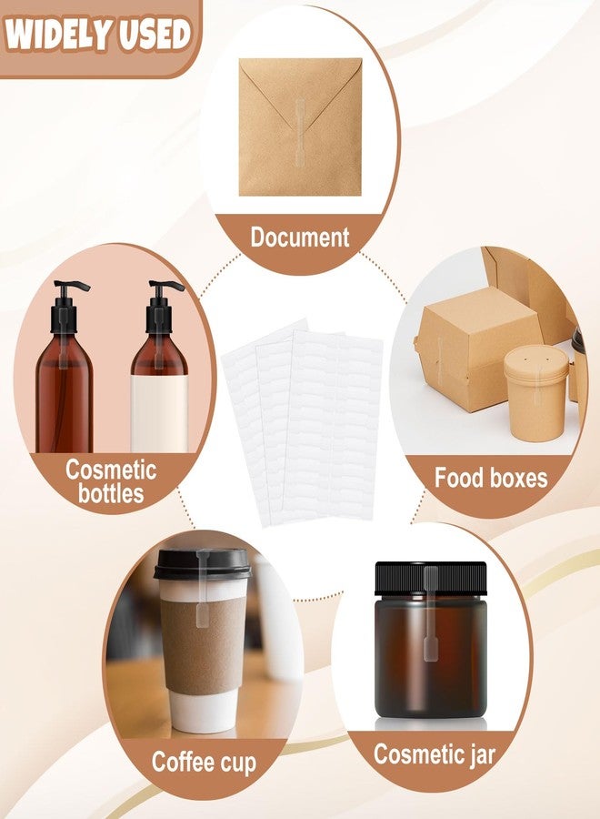 وولاين مجموعة Whaline من 1008 قطعة من ملصقات Whaline الشفافة المقاومة للعبث، مثالية لتغليف وتغليف وتوزيع المواد الغذائية والمشروبات، مقاس 2.75 × 0.5 بوصة - Image 3